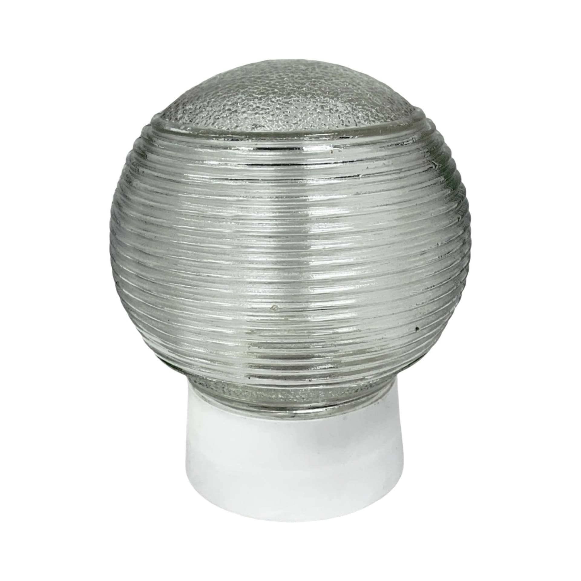 Kinkiet ścienny, transparentny, szkło, Polska, lata 70.