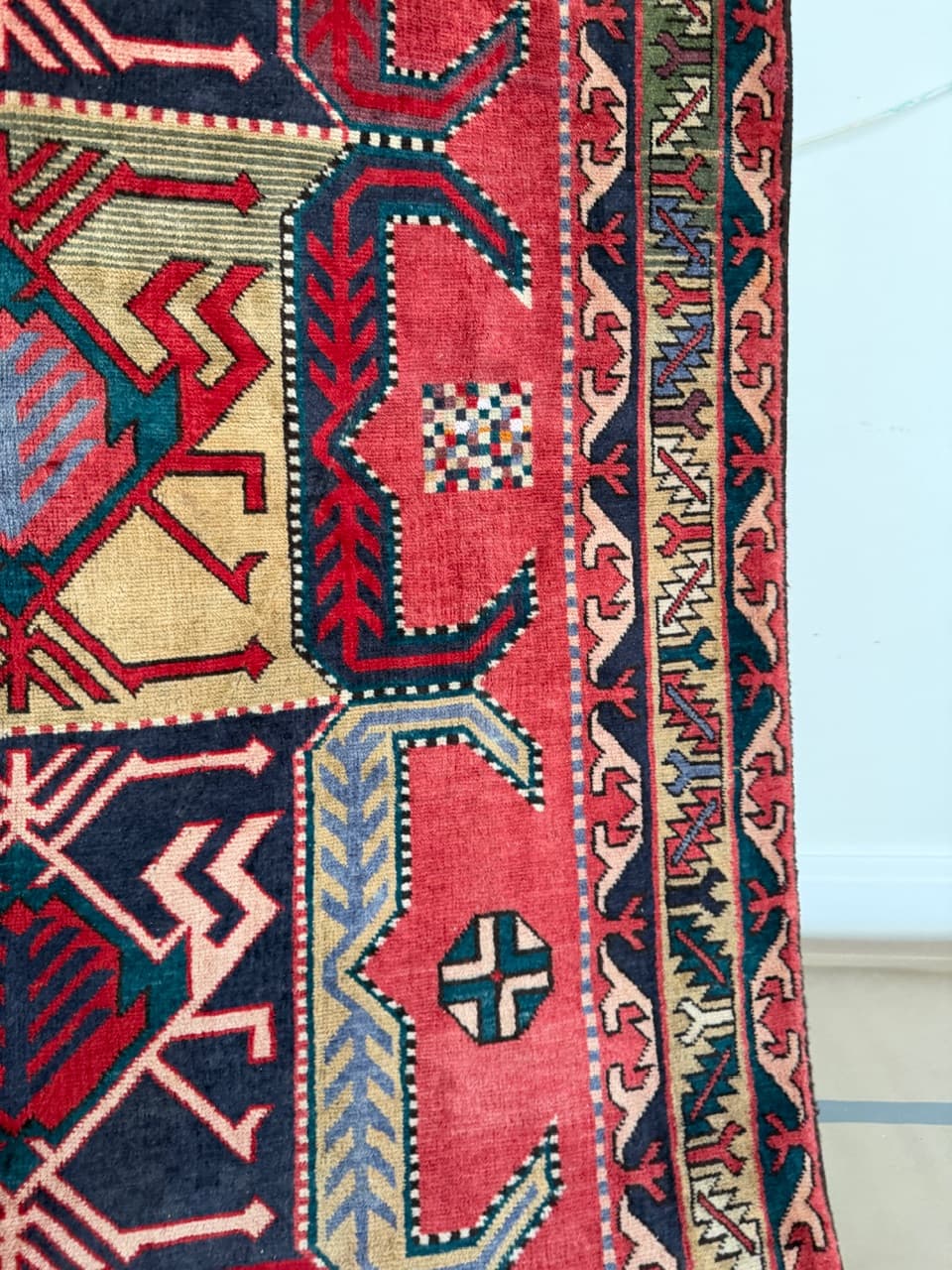 Chodnik Hamadan Kazak 325x140 cm, multikolor, wełna, Iran - 190036