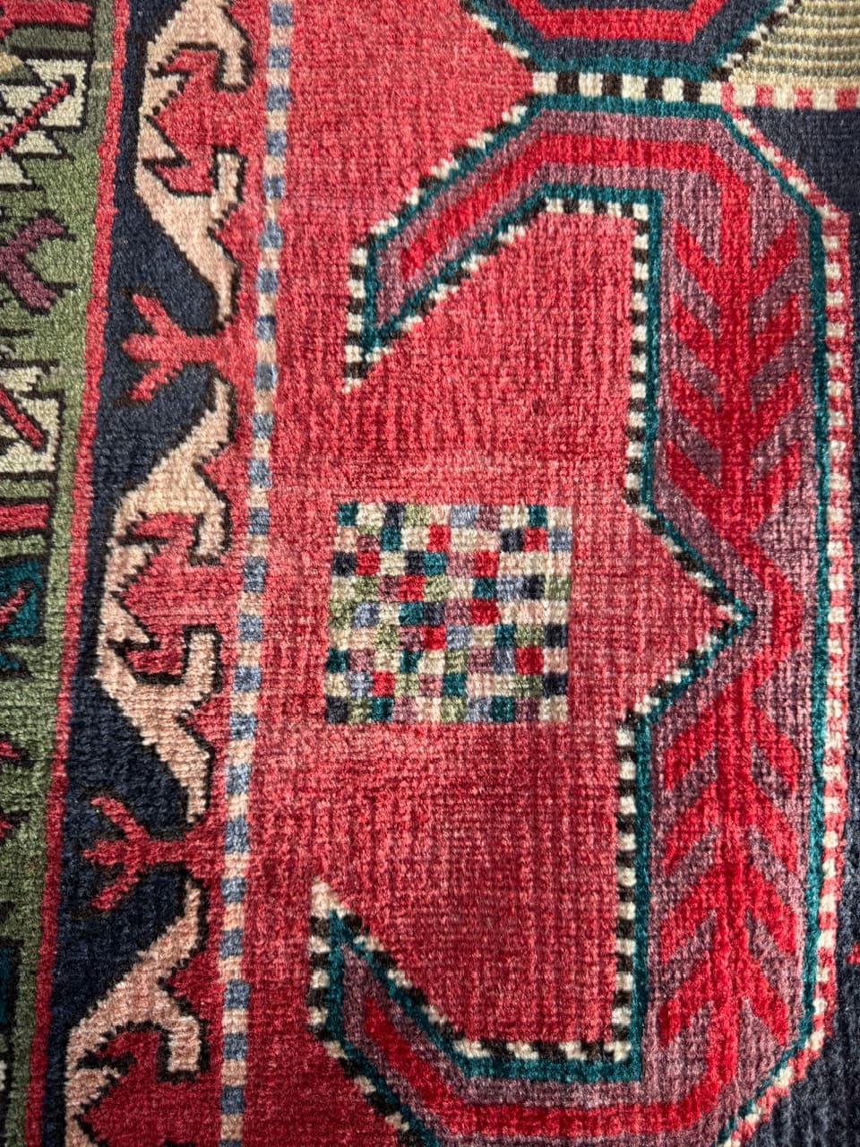 Chodnik Hamadan Kazak 325x140 cm, multikolor, wełna, Iran - 190042