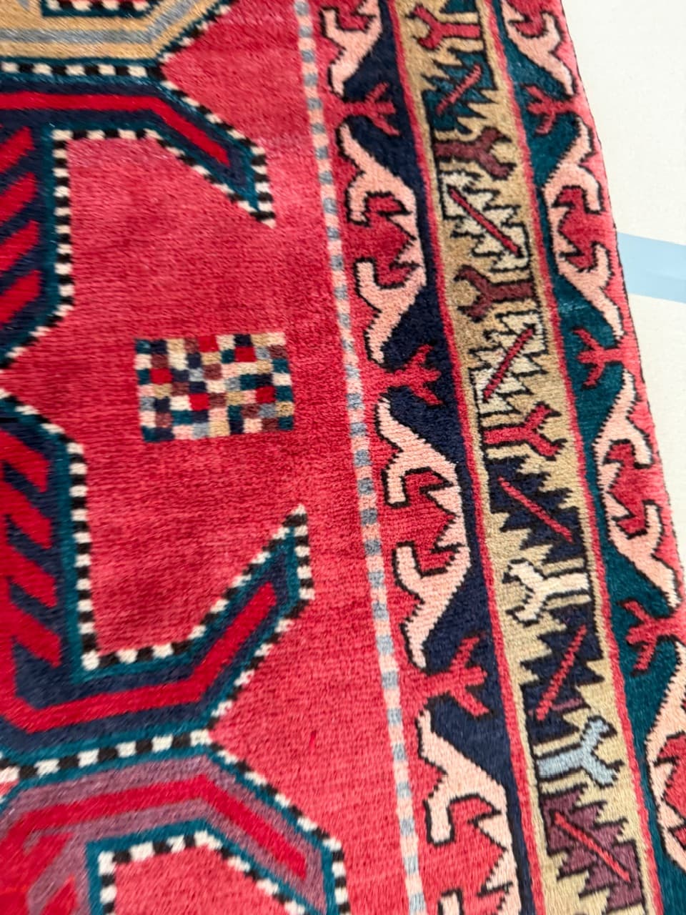 Chodnik Hamadan Kazak 325x140 cm, multikolor, wełna, Iran - 190041