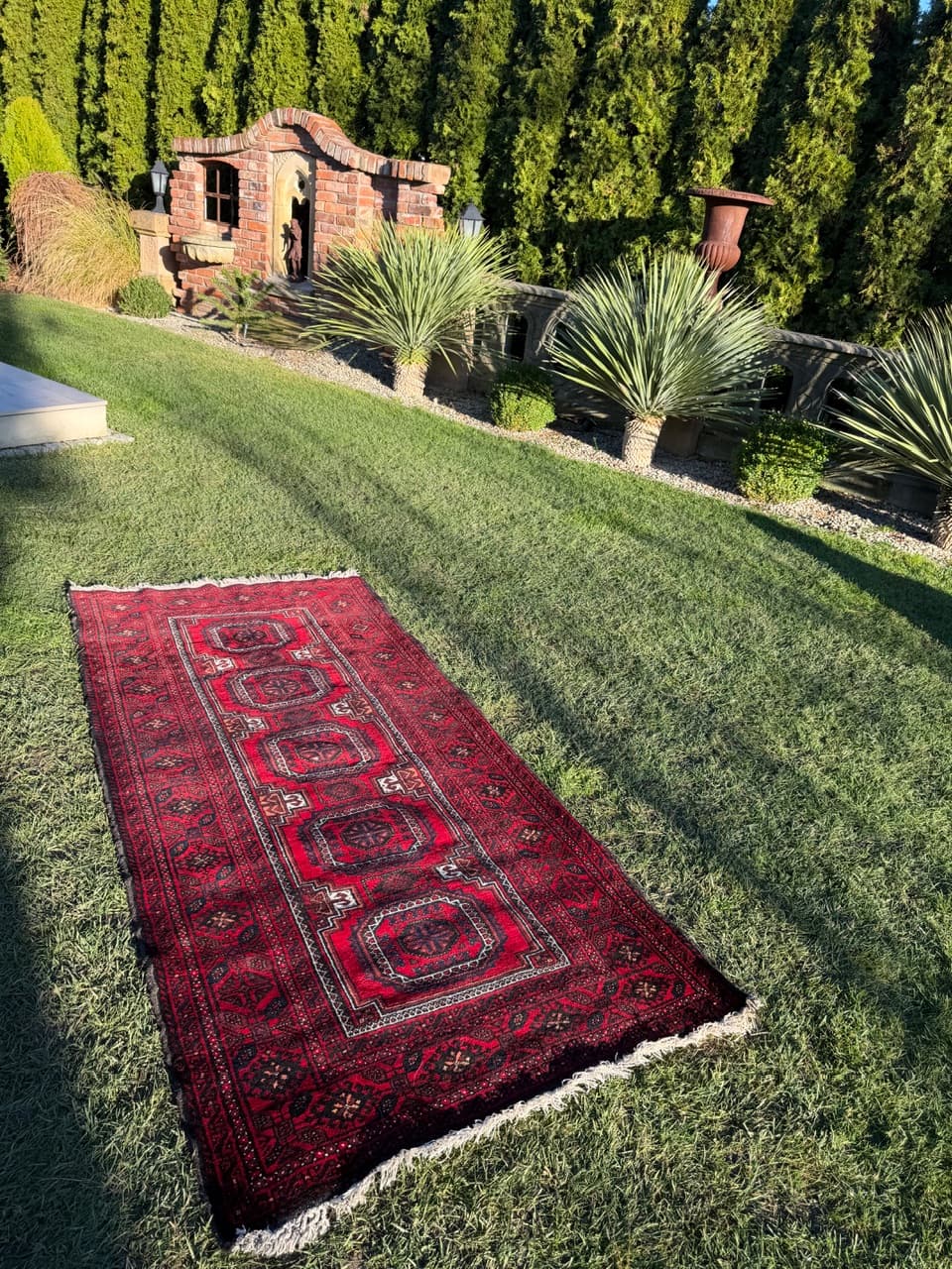 Rug Beluch 230x105 cm, red wool, Iran, 1980s. - 190069