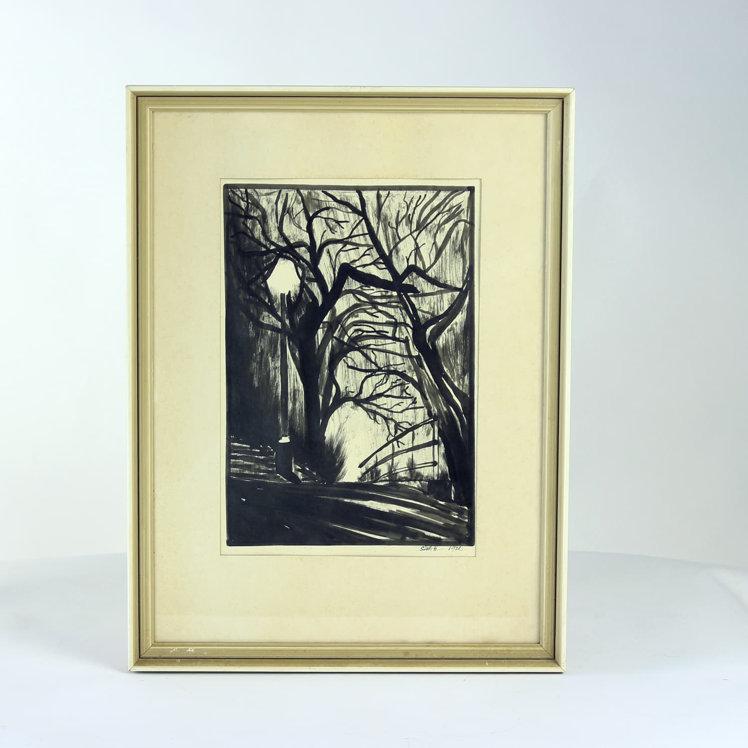 Zestaw dwóch rysunków, szary, papier, art. Sestak, lata 70. - 190155