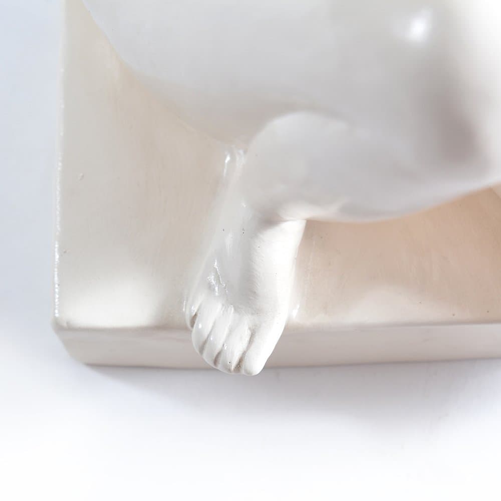 Rzeźba Wstydliwa dziewczyna, biały, gips, Czechosłowacja, lata 60. - 190171