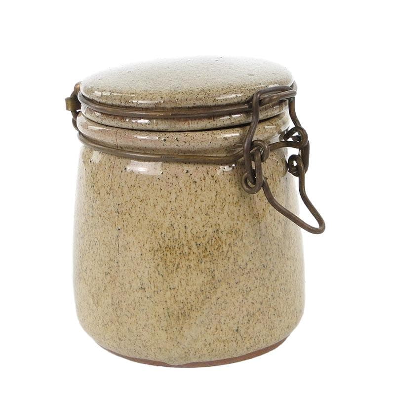 Tea container, beige, ceramics, Germany, 1960s.