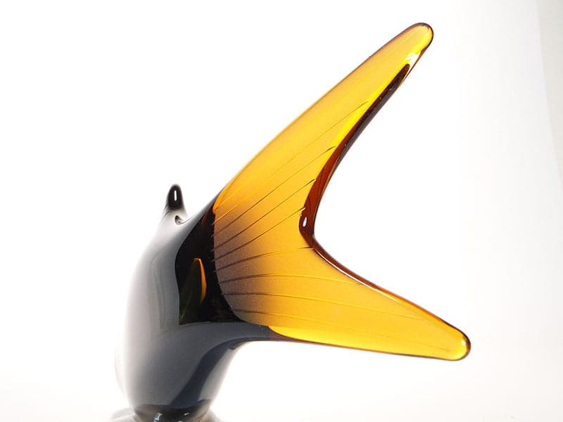 Rzeźba ryba, multicolor, kryształ, proj. J. Rozinek, S. Honzik, Czechosłowacja, lata 60. - 190224