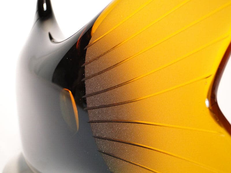 Rzeźba ryba, multicolor, kryształ, proj. J. Rozinek, S. Honzik, Czechosłowacja, lata 60. - 190221