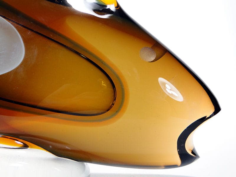 Rzeźba ryba, multicolor, kryształ, proj. J. Rozinek, S. Honzik, Czechosłowacja, lata 60. - 190218