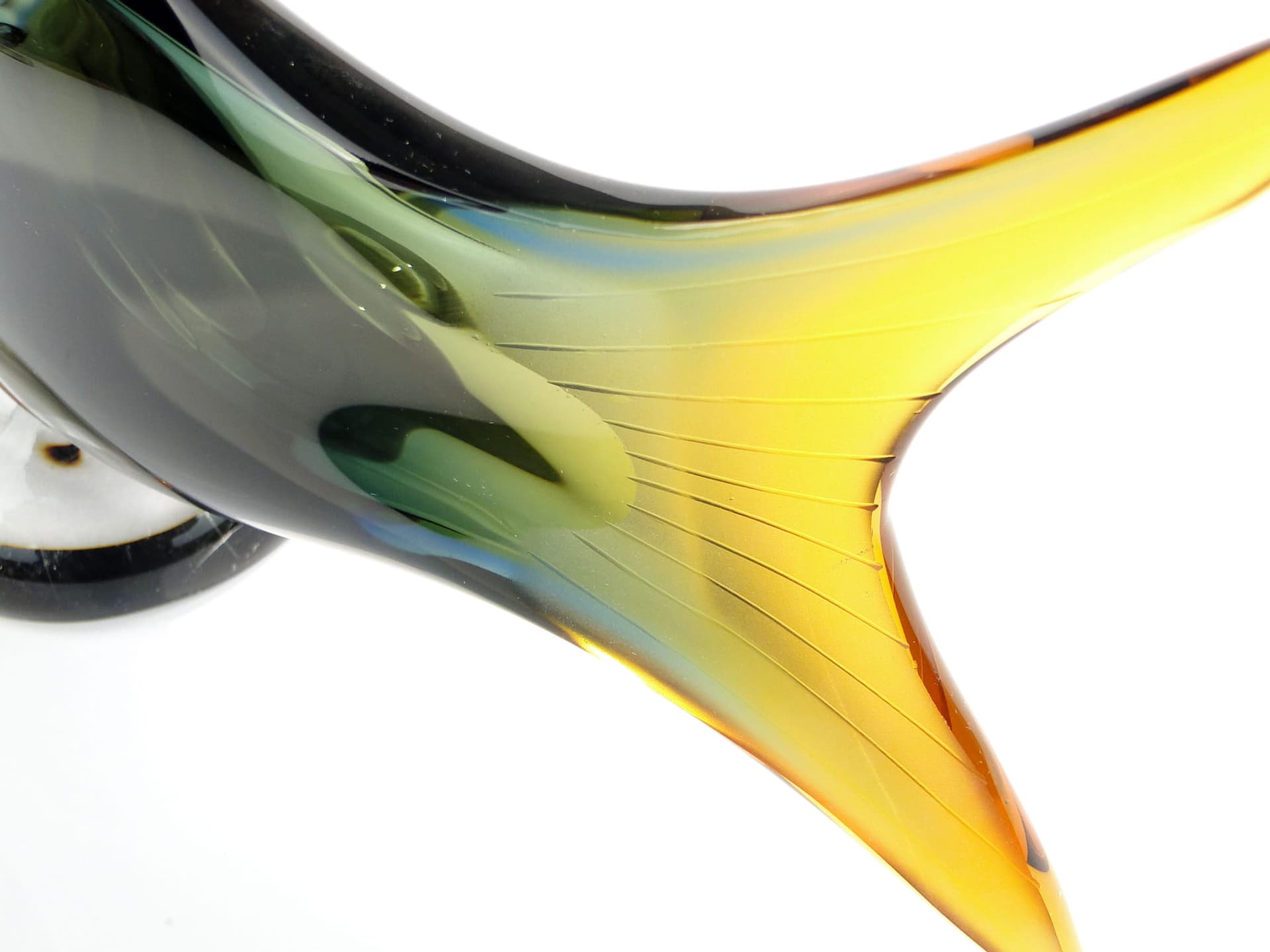 Rzeźba ryba, multicolor szkło kryształowe, proj. J. Rozinek, S. Honzik, Czechosłowacja, lata 60. - 190230