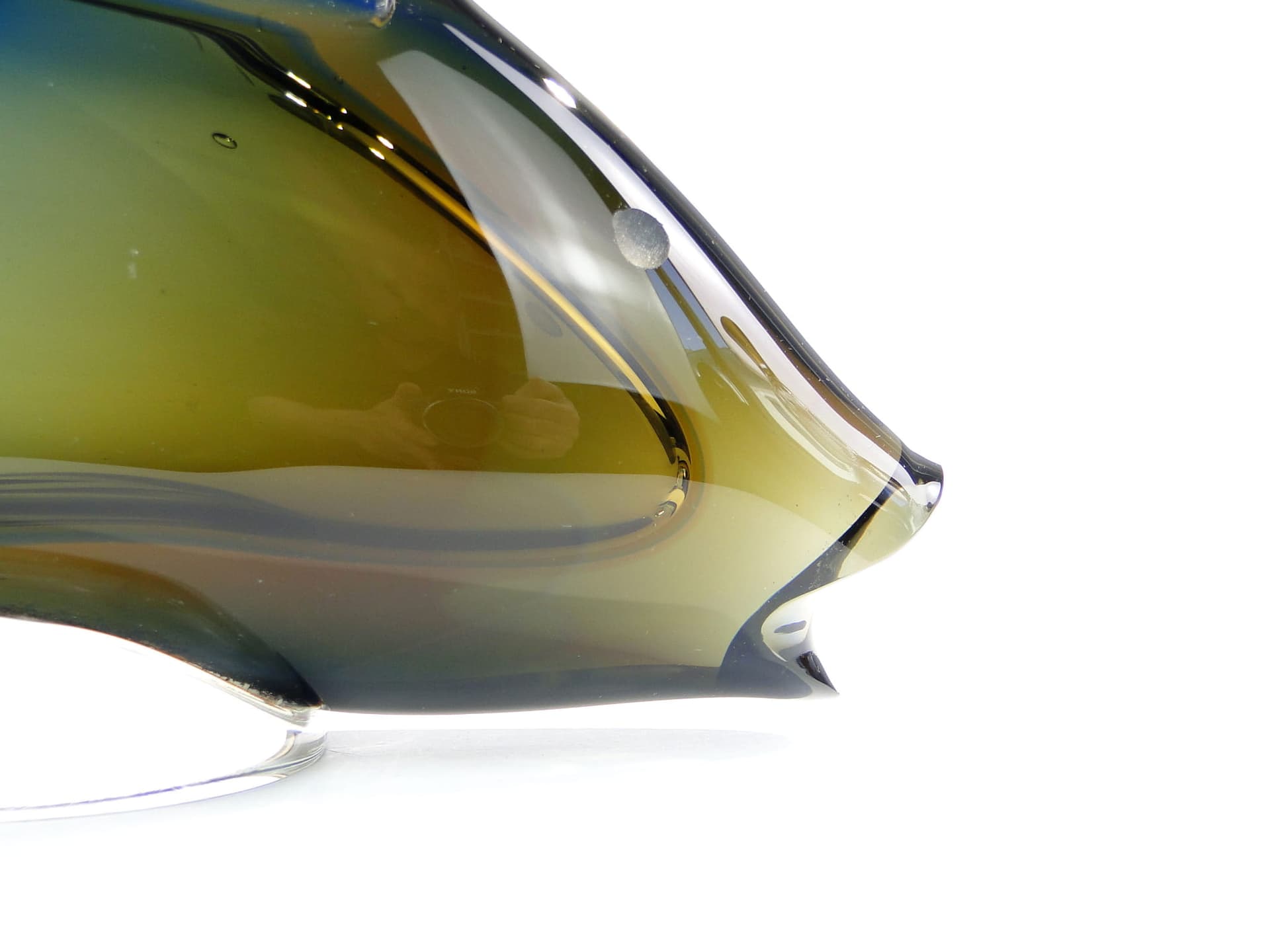 Rzeźba ryba, multicolor szkło kryształowe, proj. J. Rozinek, S. Honzik, Czechosłowacja, lata 60. - 190234