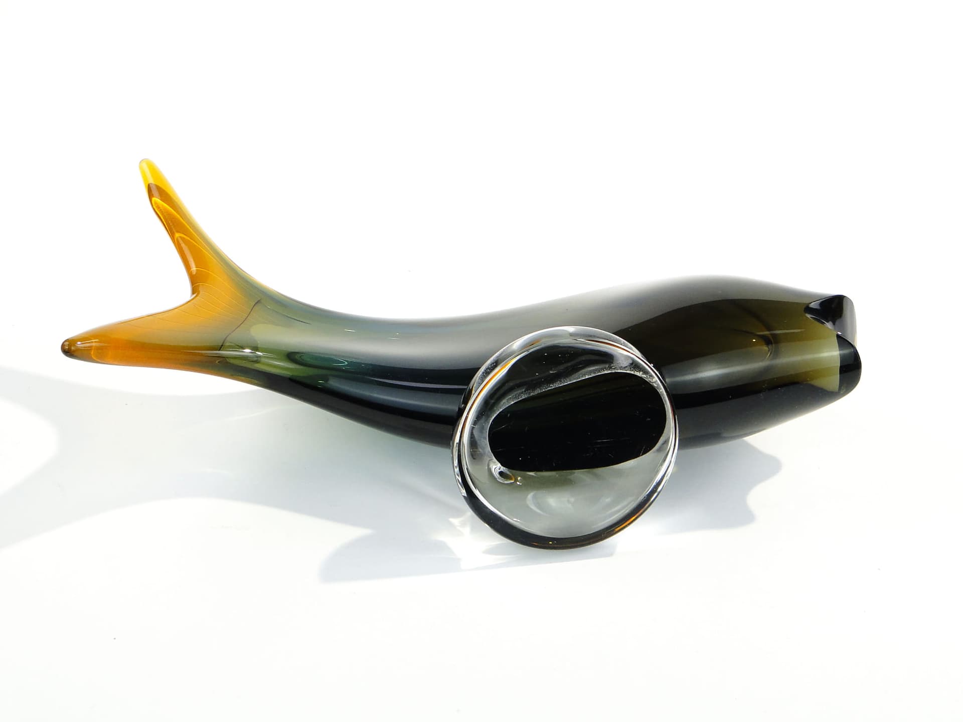 Rzeźba ryba, multicolor szkło kryształowe, proj. J. Rozinek, S. Honzik, Czechosłowacja, lata 60. - 190231