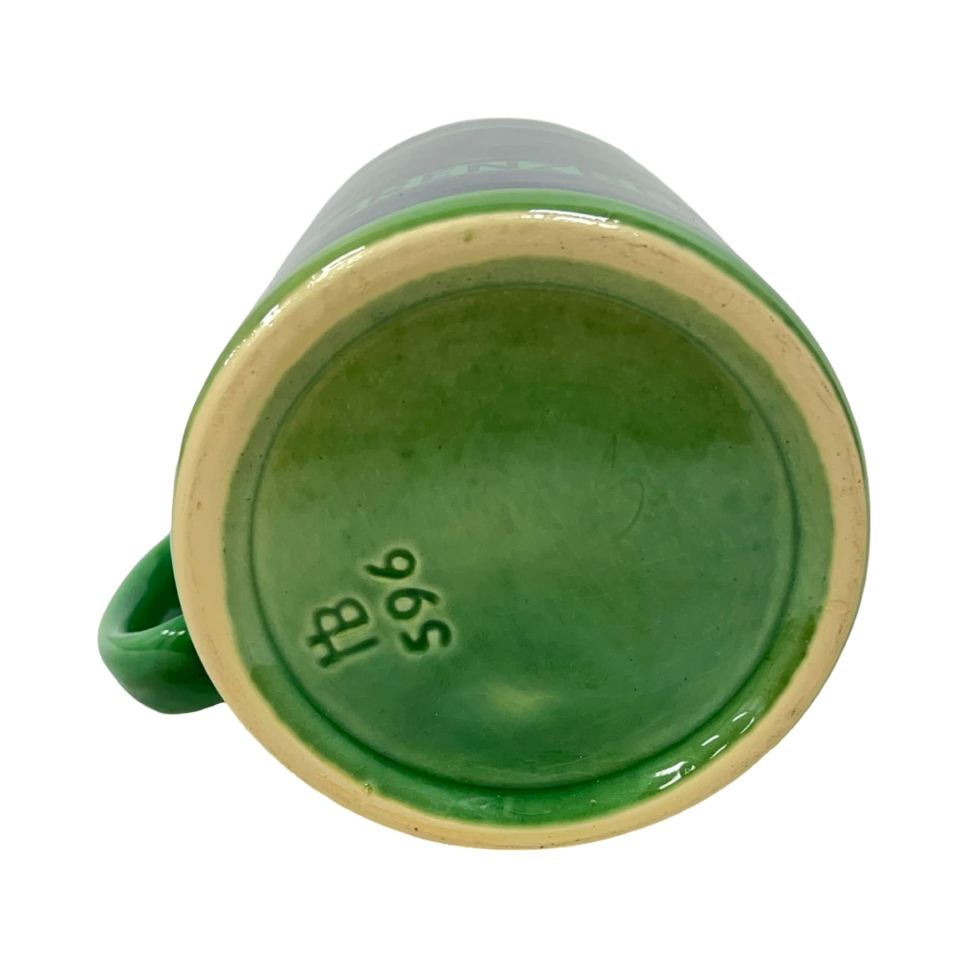 Kufel, czarny zielony, ceramika, Niemcy, lata 60. - 190279