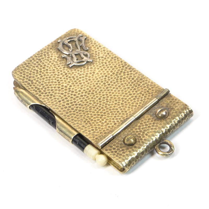 Karnecik balowy, złocony srebro, kość słoniowa, XIX wiek - 190292