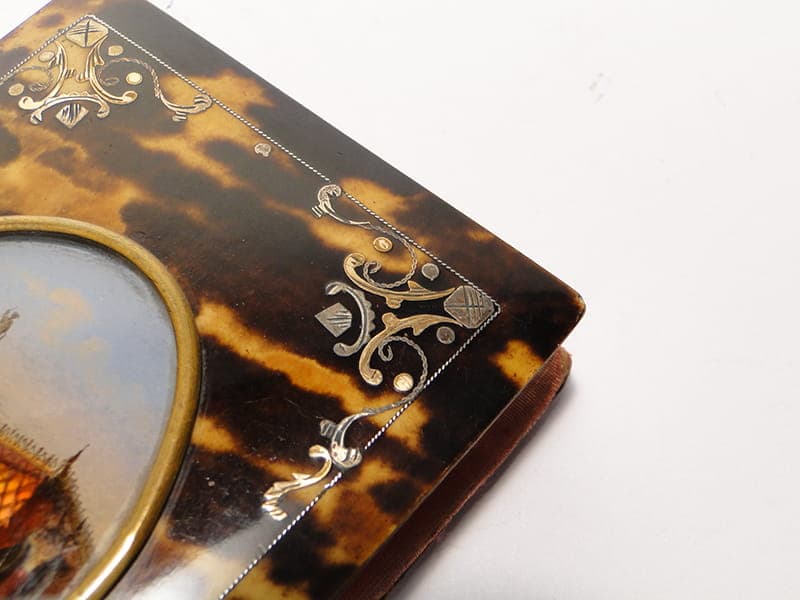 Notebook, Neo-Baroque, dark brown tortoiseshell, Italy, 19th c. - 190318