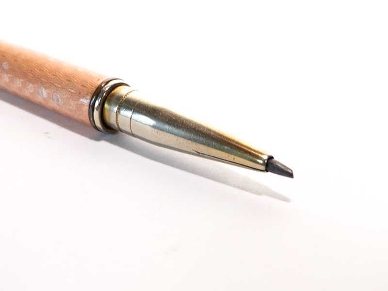 Ołówek mechaniczny secesyjny, różowy, mosiądz, Austria, początek XX w. - 190327