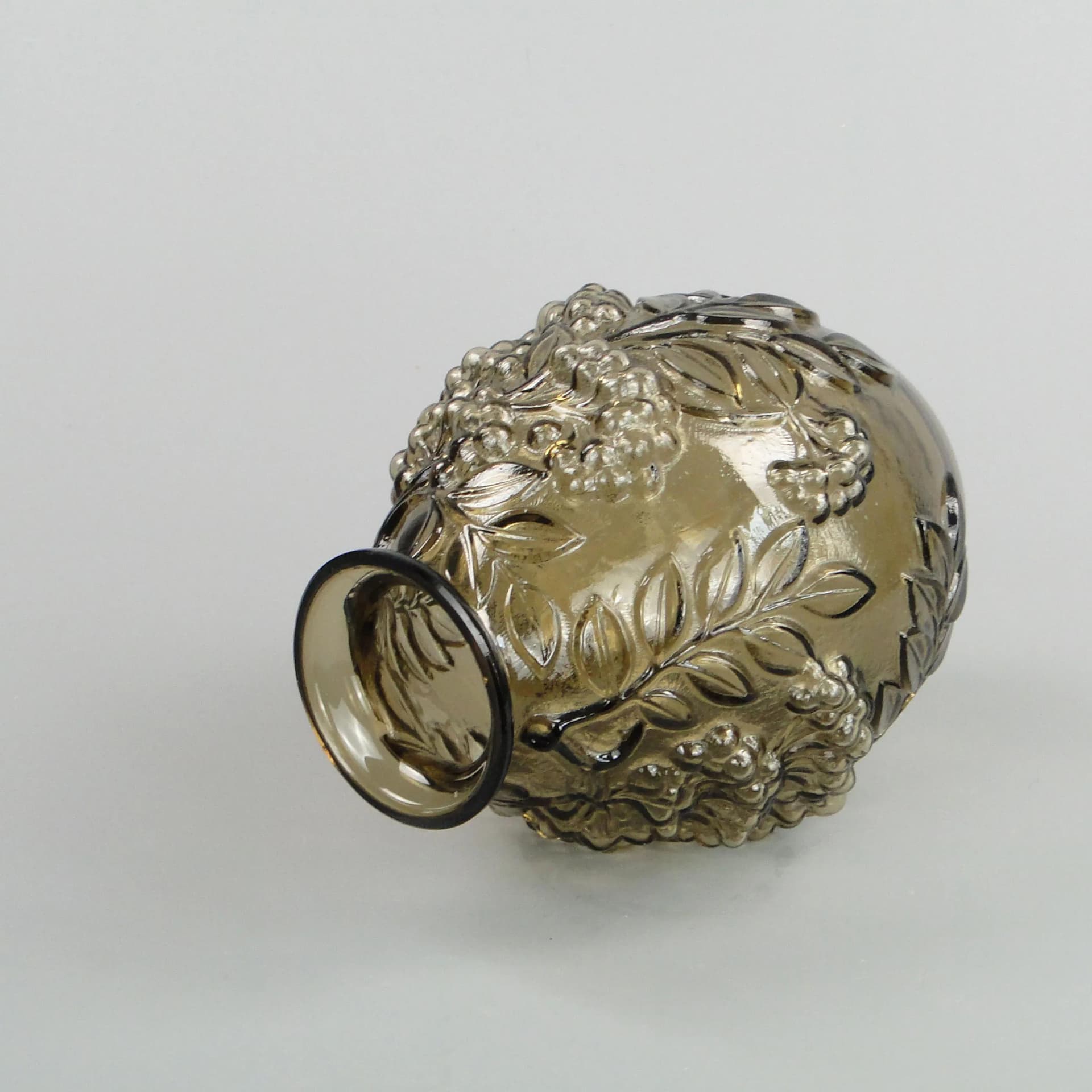 Wazon Art Deco, szkło brązowy, Francja, lata 30. - 13150