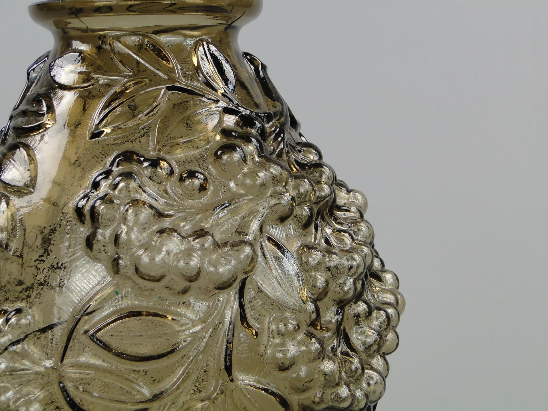 Wazon Art Deco, szkło brązowy, Francja, lata 30. - 13148