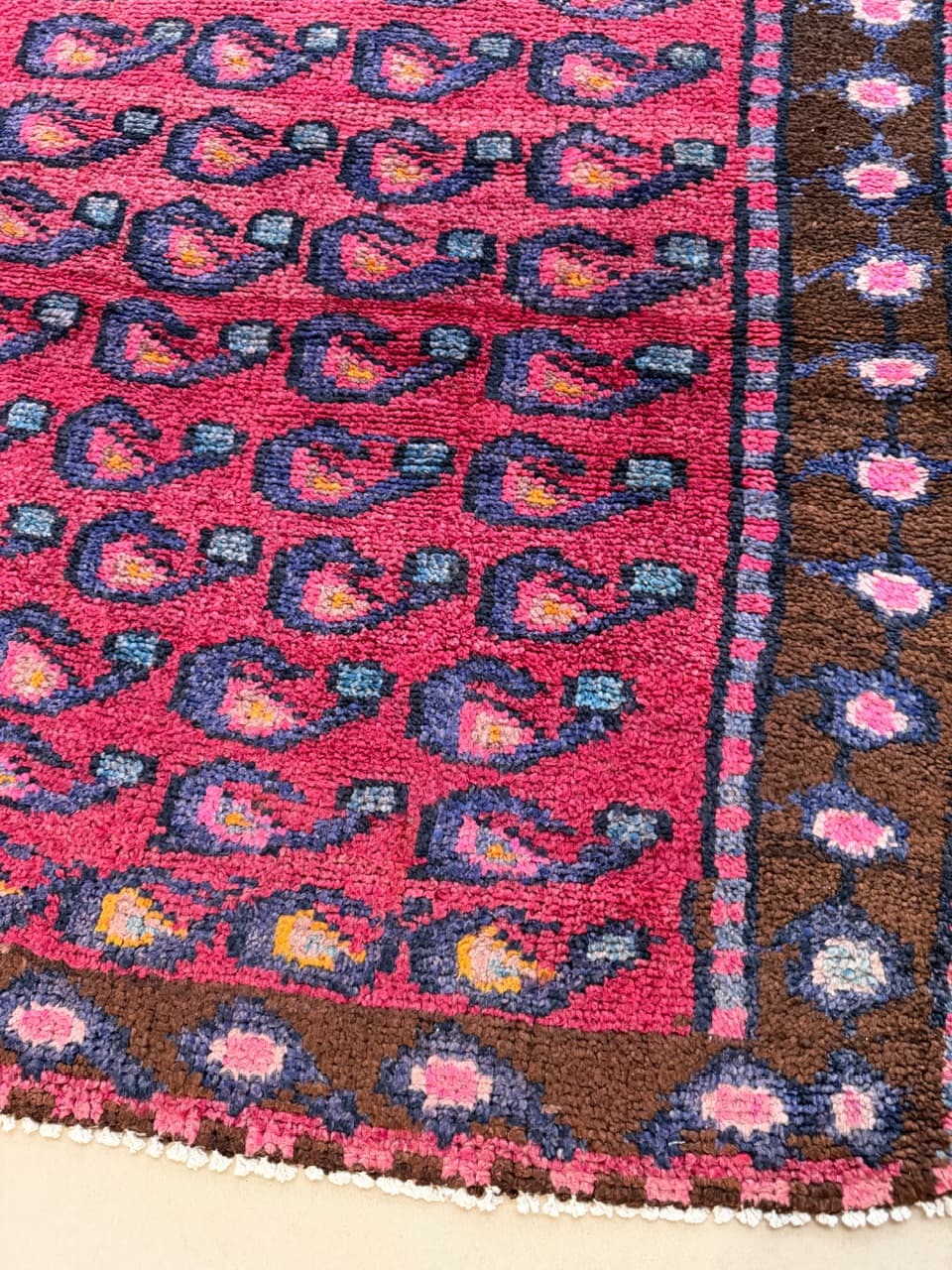 Chodnik Hamadan Senneh 267x120 cm, wełna multikolor, Iran - 190369