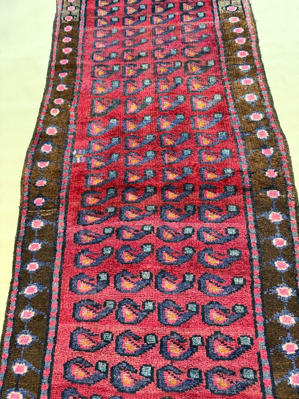 Chodnik Hamadan Senneh 267x120 cm, wełna multikolor, Iran - 190377