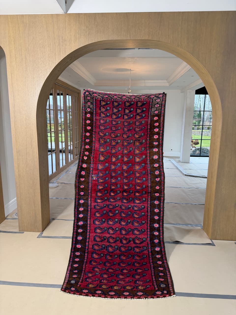 Chodnik Hamadan Senneh 267x120 cm, wełna multikolor, Iran - 190372