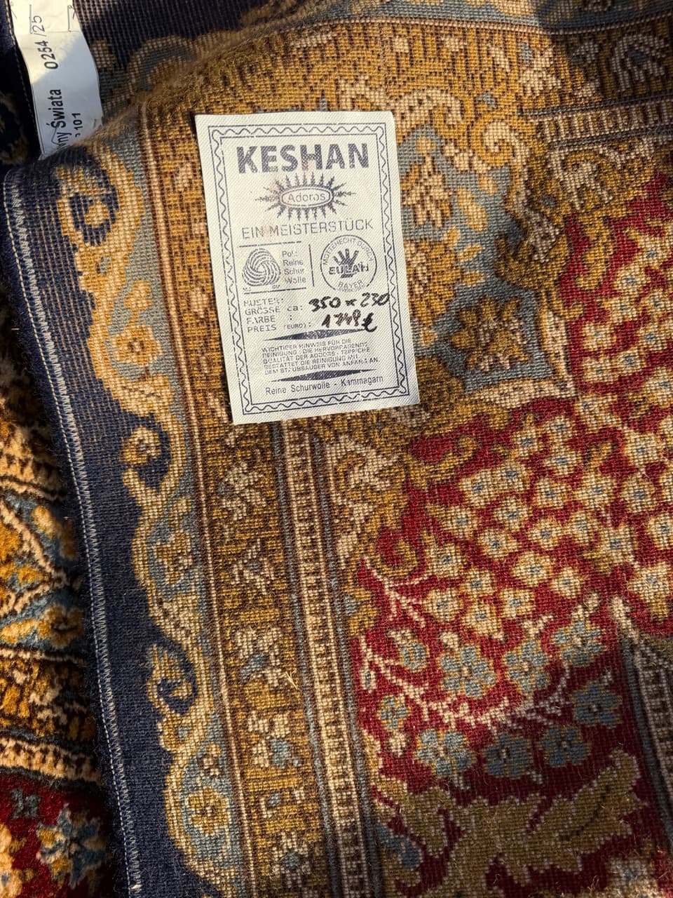Rug Keshan 350x230 cm, navy blue, wool, Germany - 190405