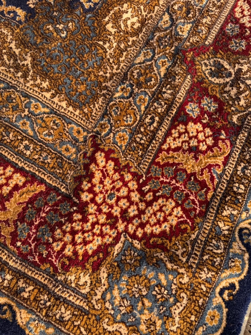 Rug Keshan 350x230 cm, navy blue, wool, Germany - 190398