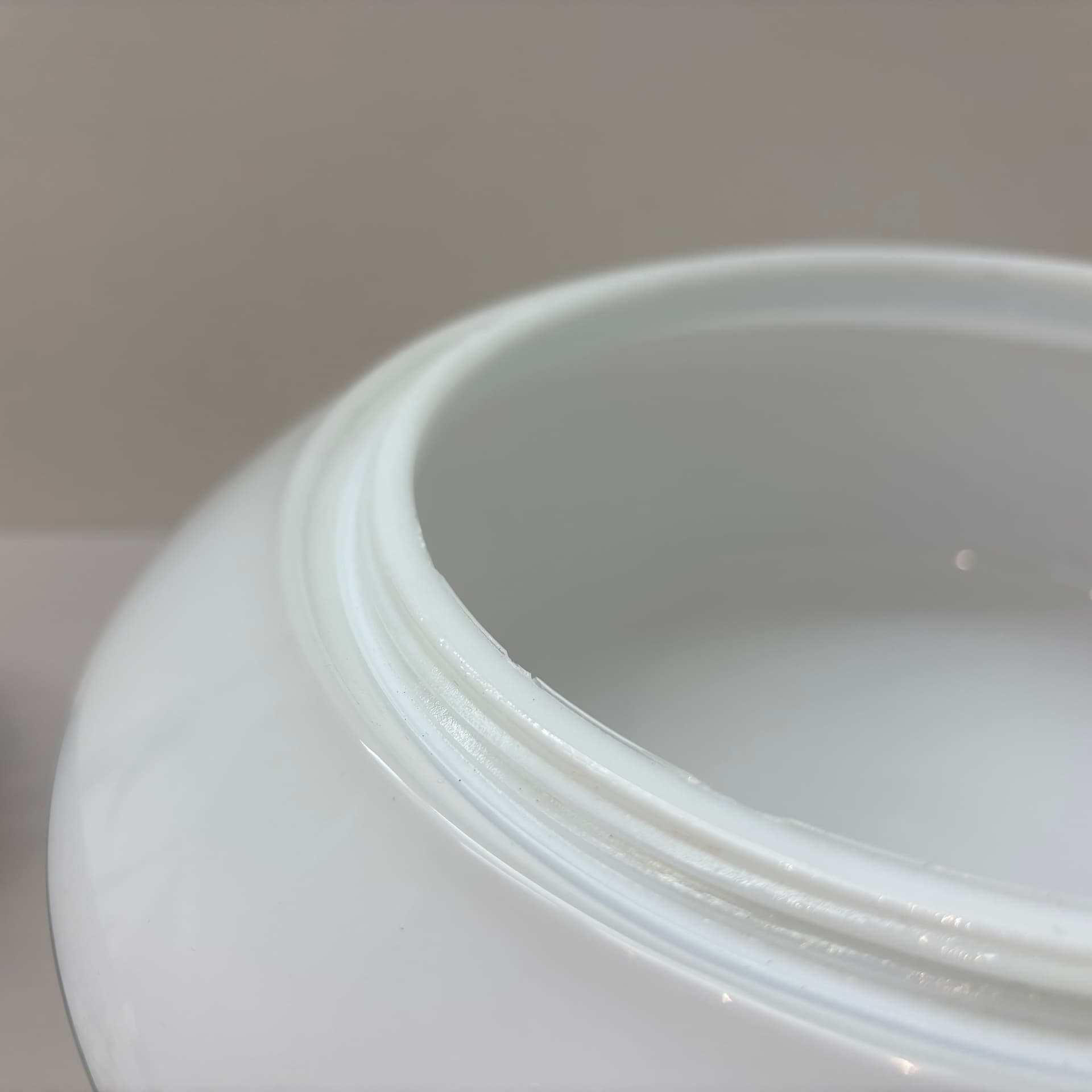 Kinkiet Bauhaus, biały, szkło, Niemcy, lata 90. - 190414