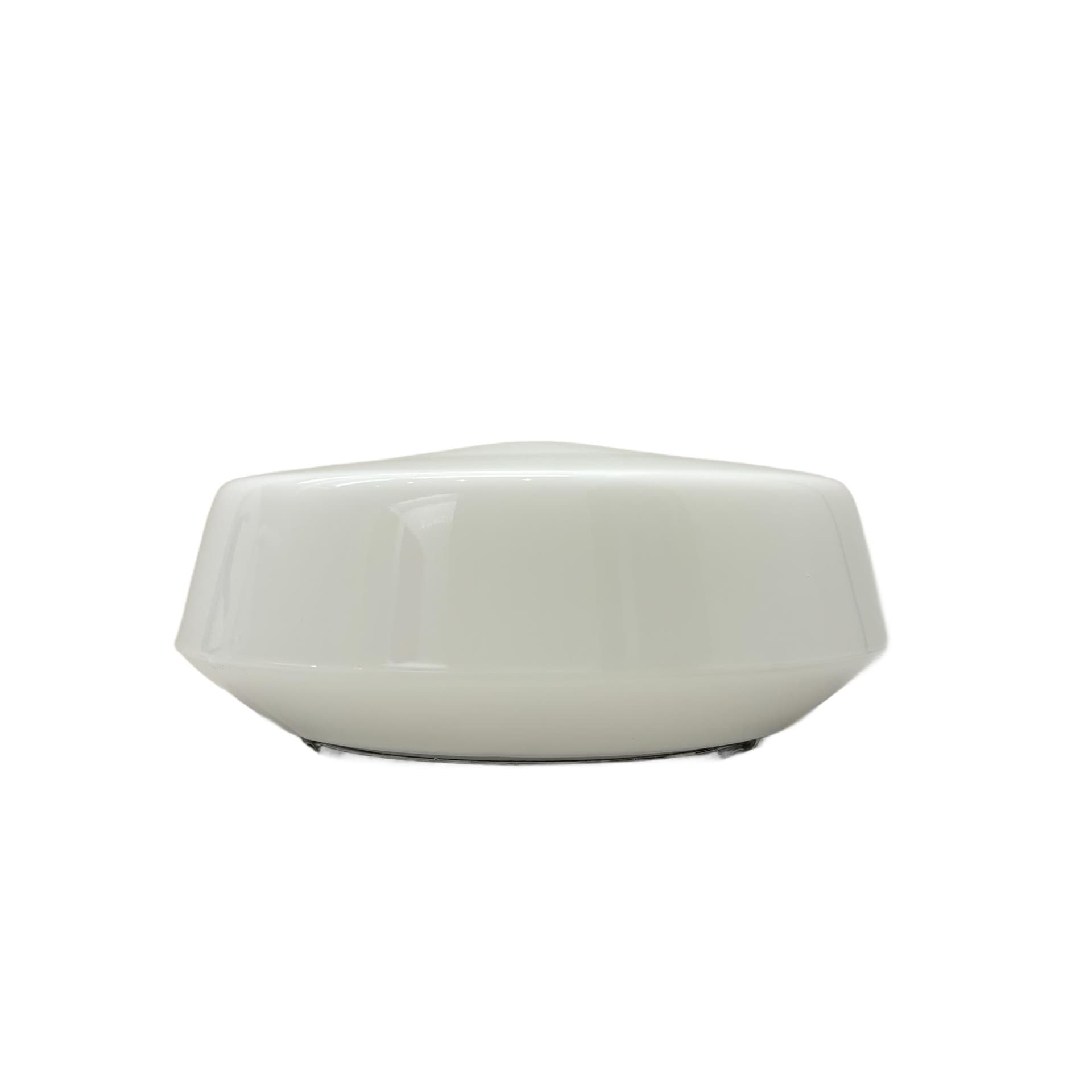 Kinkiet Bauhaus, biały, szkło, Niemcy, lata 90.