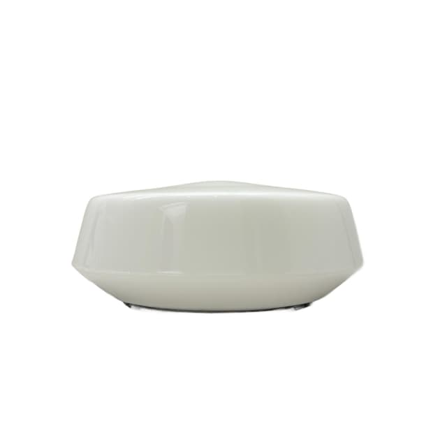 Kinkiet Bauhaus, biały, szkło, Niemcy, lata 90. - WYMIARY