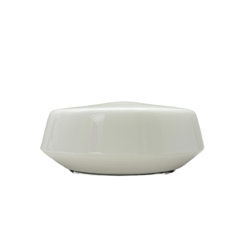 Kinkiet Bauhaus, biały, szkło, Niemcy, lata 90.