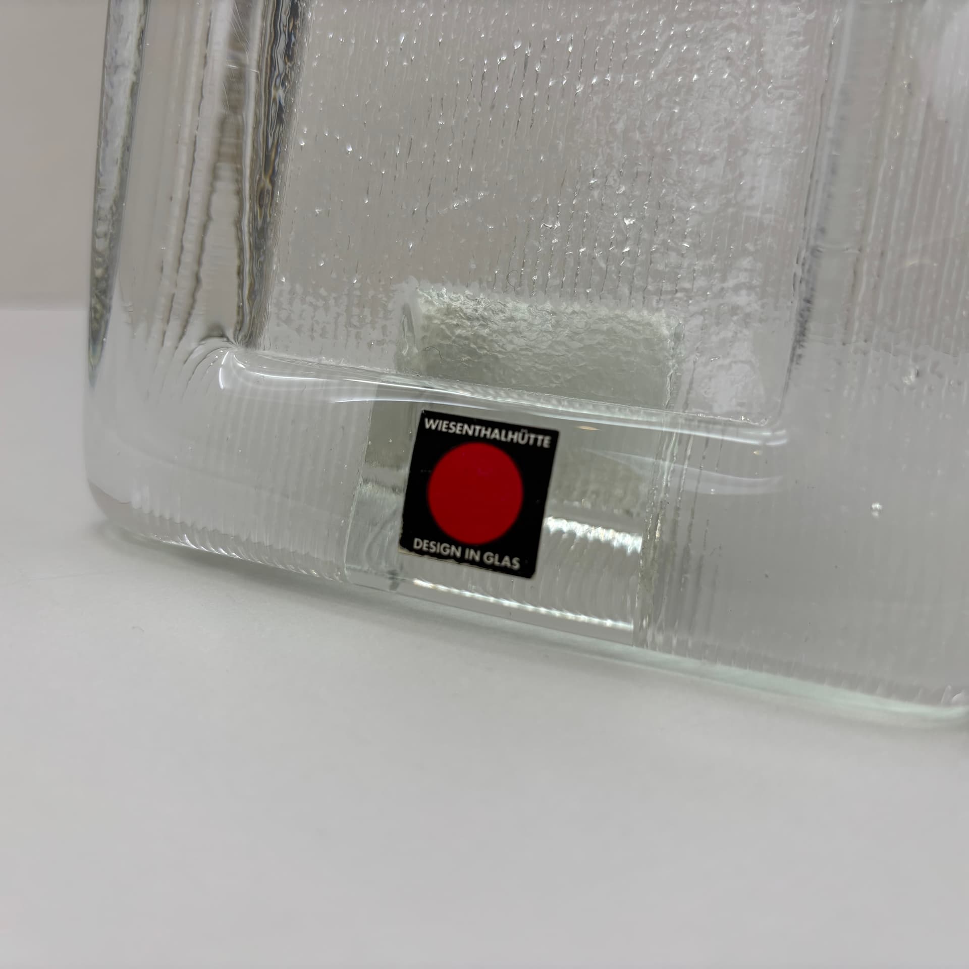 Photo frame, Wiesenthalhutte, transparent glass, Germany, 1970s. - 190436