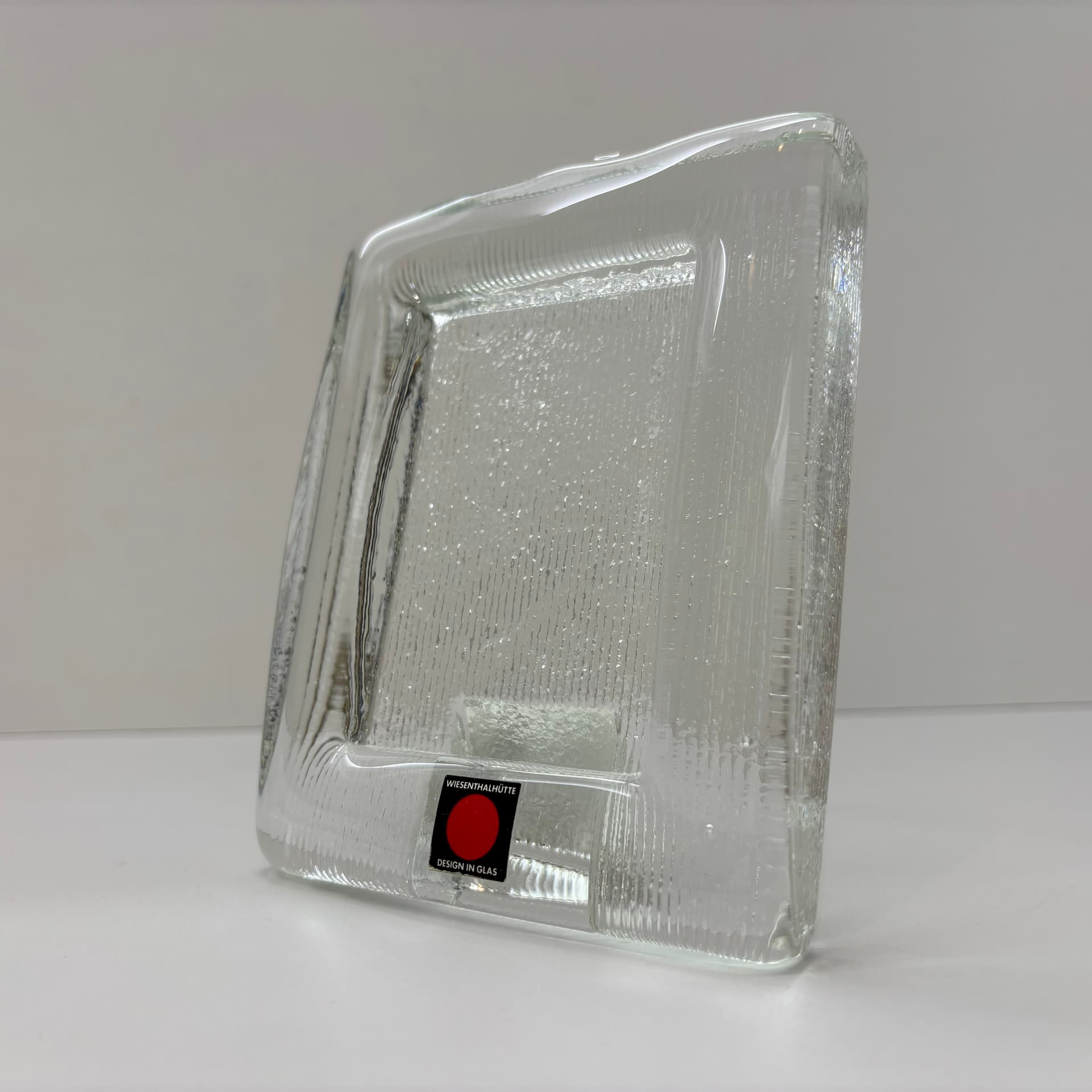 Photo frame, Wiesenthalhutte, transparent glass, Germany, 1970s. - 190438