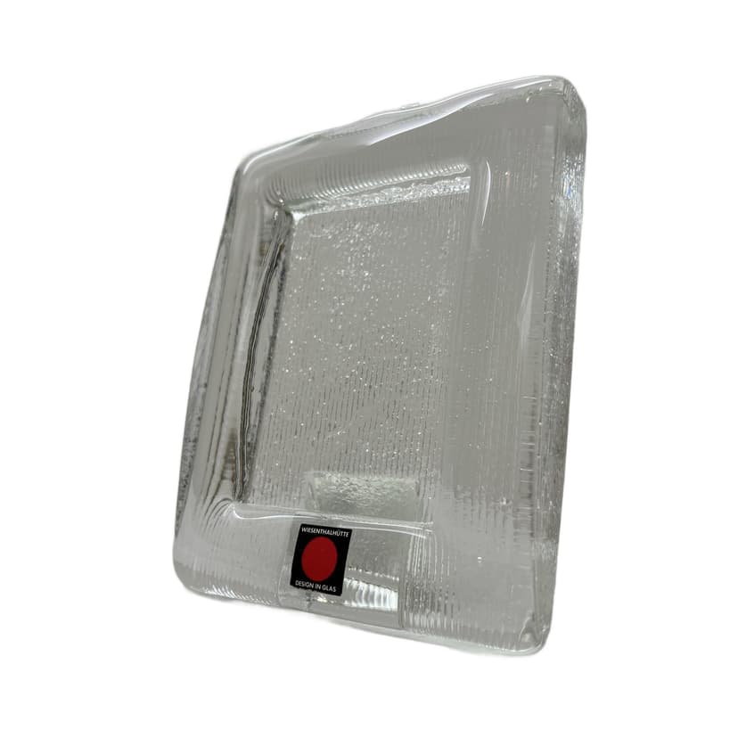 Photo frame, Wiesenthalhutte, transparent glass, Germany, 1970s.