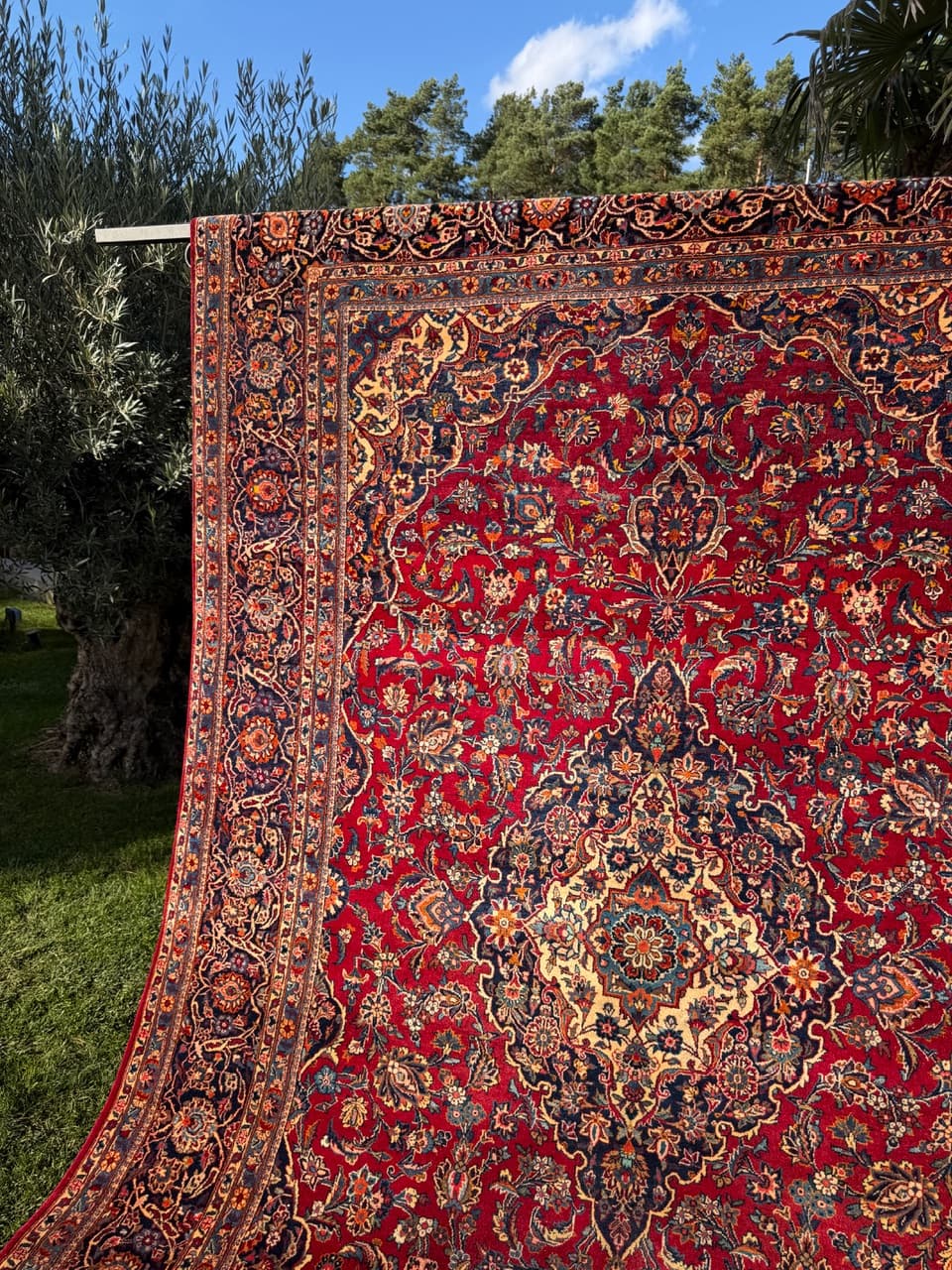 Dywan Keshan 355x230 cm, czerwony, wełna, Iran - 190461