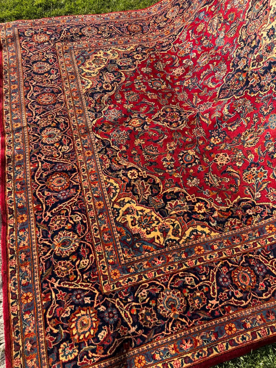 Dywan Keshan 355x230 cm, czerwony, wełna, Iran - 190466