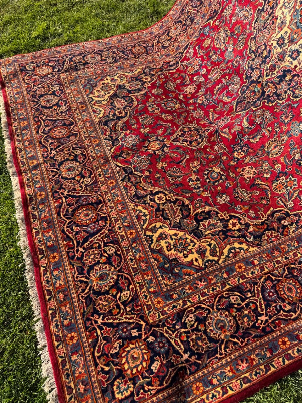 Dywan Keshan 355x230 cm, czerwony, wełna, Iran - 190462