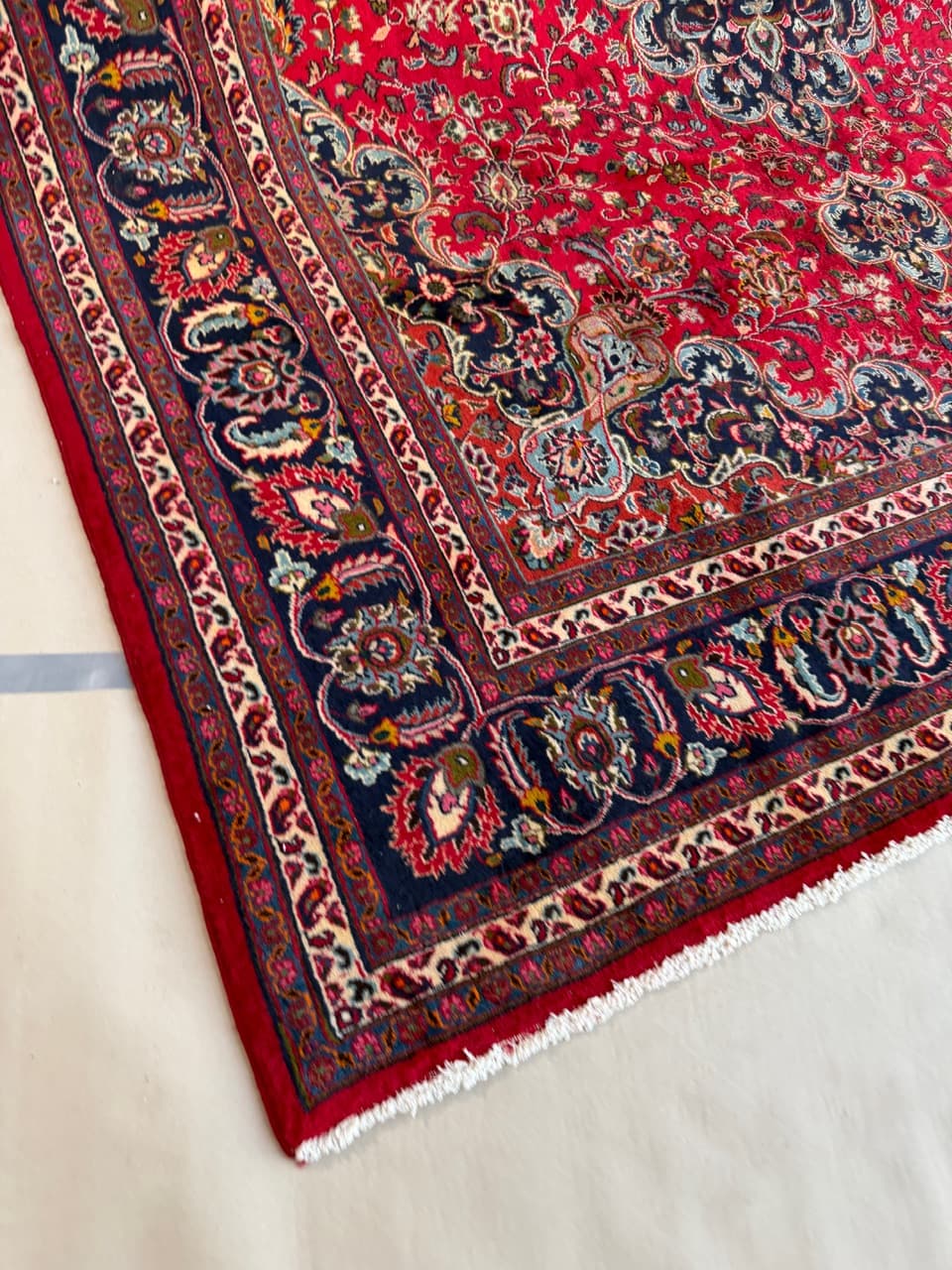 Dywan Mesched 340x290 cm, czerwony, wełna, Iran - 190482