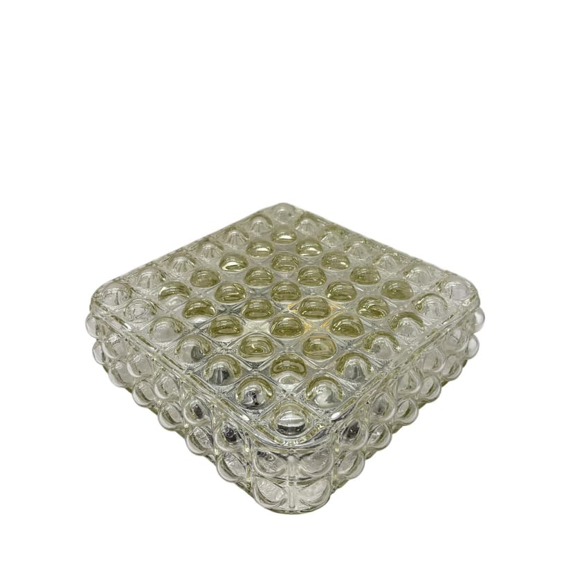 Plafon Bubble, szkło transparentne, Dania, lata 70.