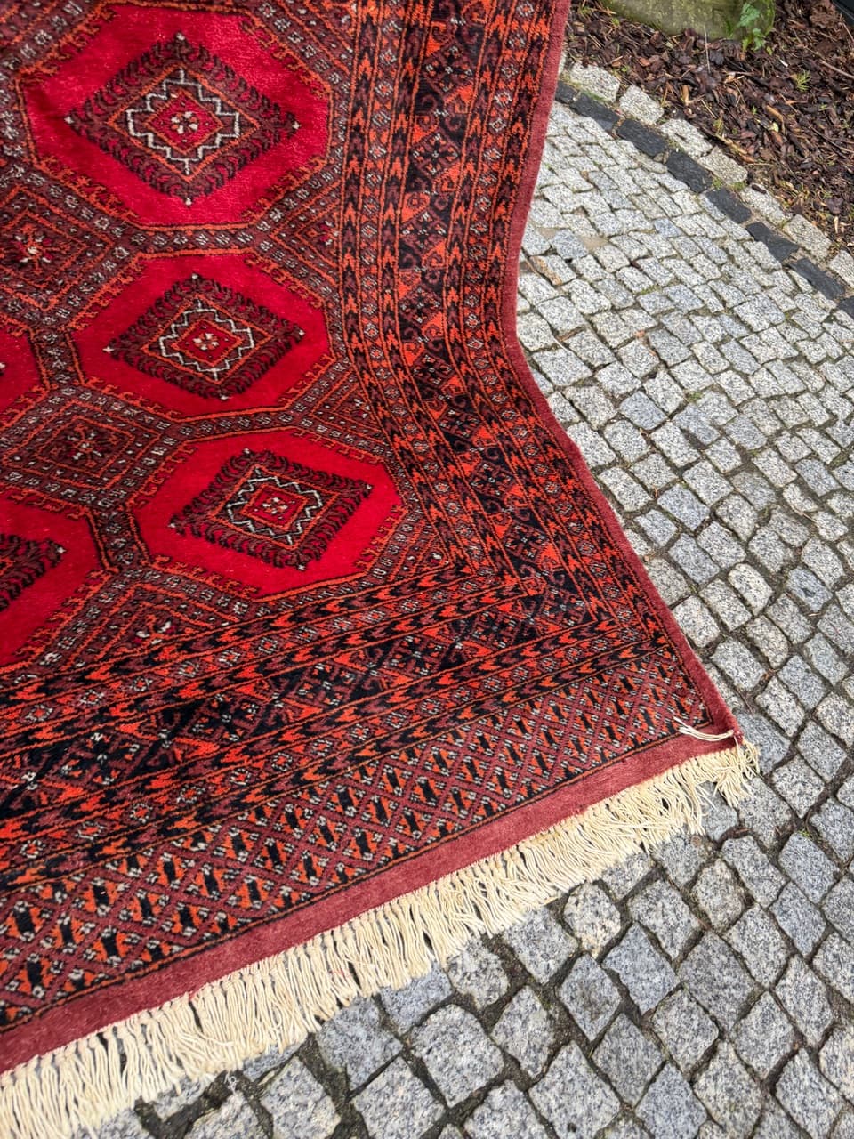 Dywan Buchara Art déco 265x160 cm, wełna czerwona, Pakistan, lata 90. - 190500