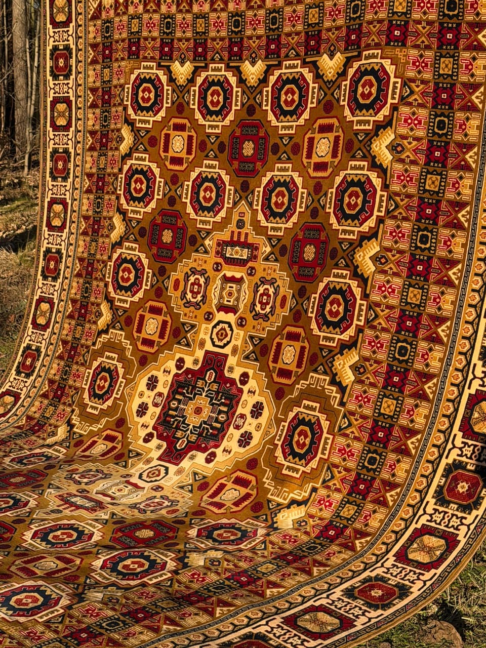 Persian Rug 400x300 cm, multicolor wool, Mongolia - 190524