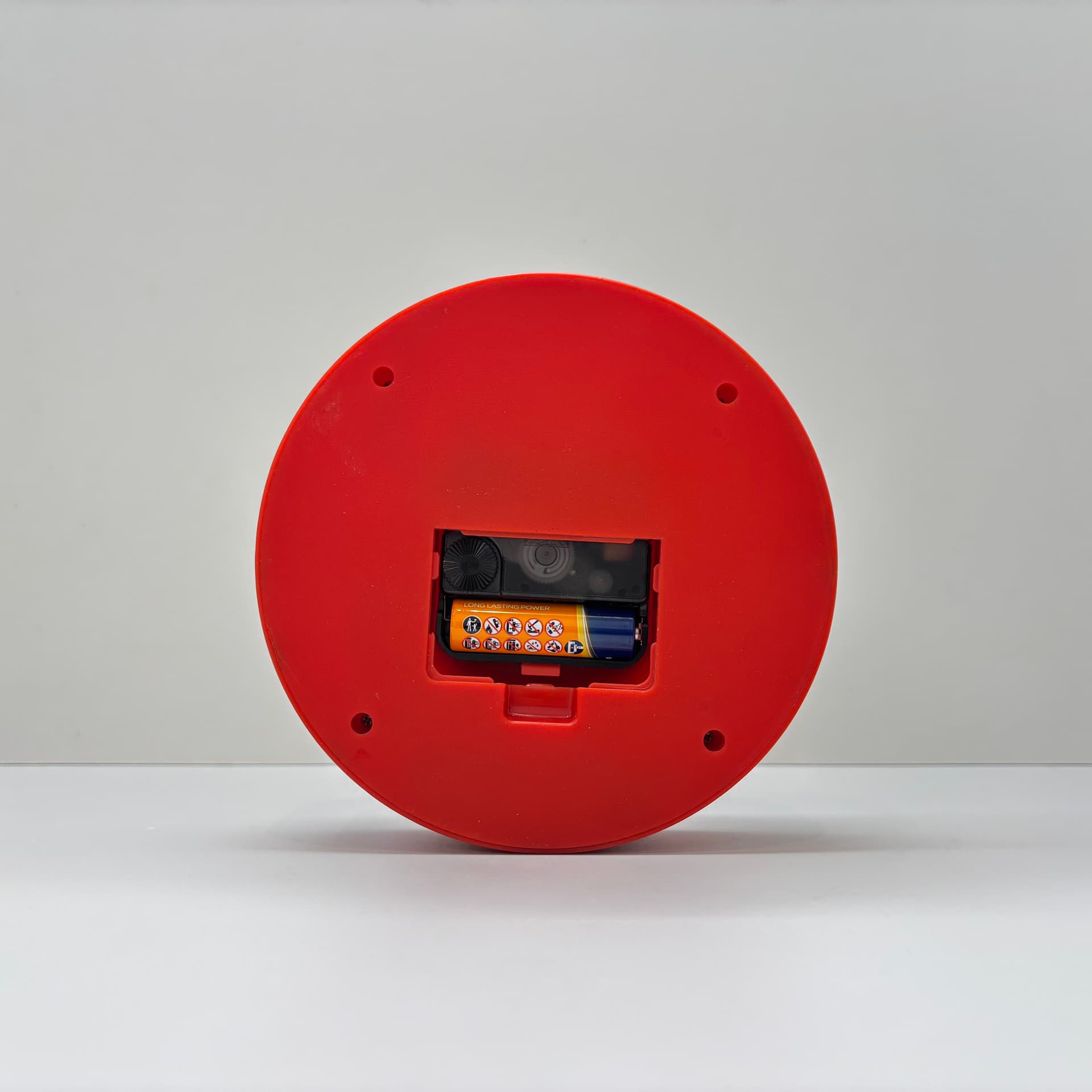 Zegar Memphis, czerwony, plastik, Niemcy, lata 80. - 190533