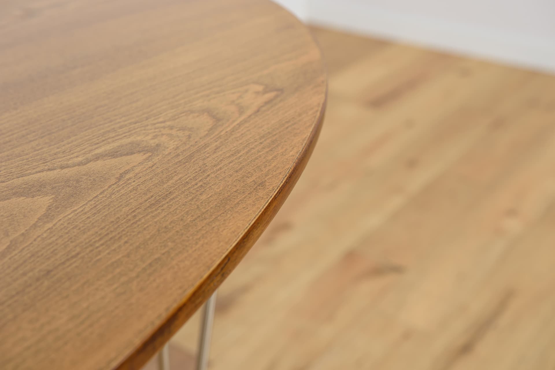Stół Superellipse, buk jasnobrązowy, proj. P. Hein, B. Mathsson, Fritz Hansen, Dania, lata 80. - 190621