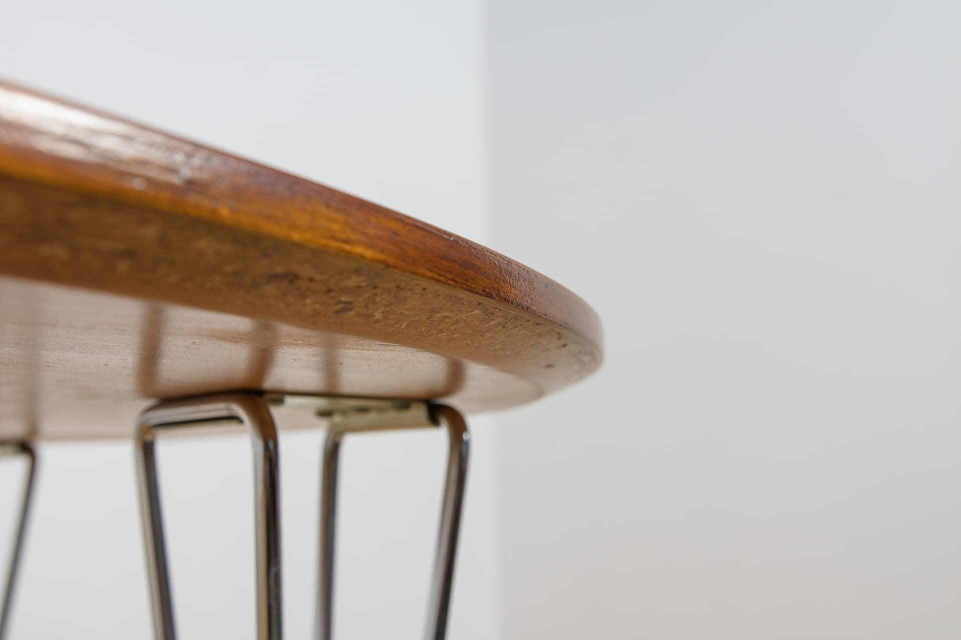 Stół Superellipse, buk jasnobrązowy, proj. P. Hein, B. Mathsson, Fritz Hansen, Dania, lata 80. - 190625