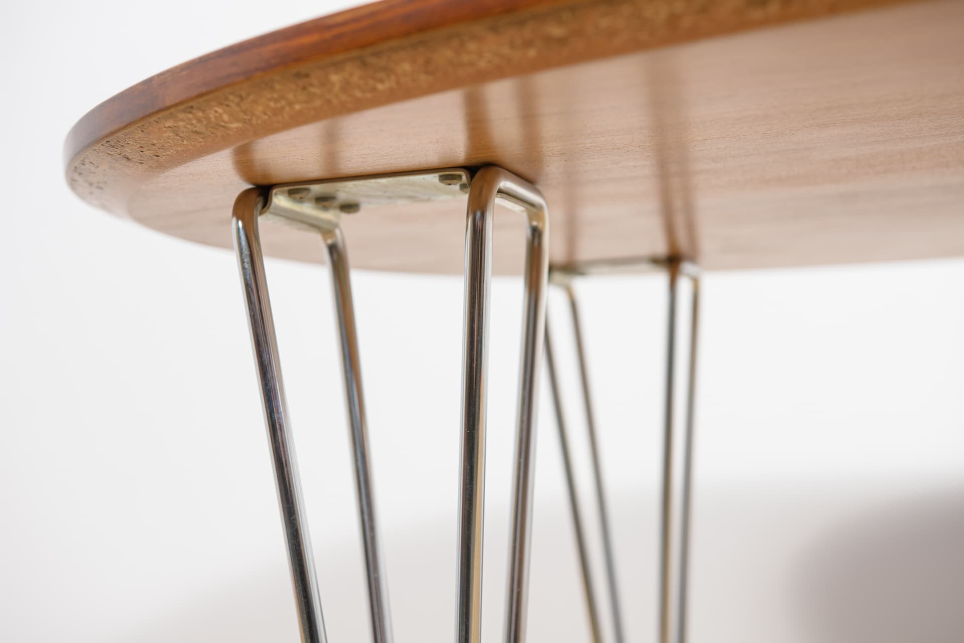 Stół Superellipse, buk jasnobrązowy, proj. P. Hein, B. Mathsson, Fritz Hansen, Dania, lata 80. - 190623