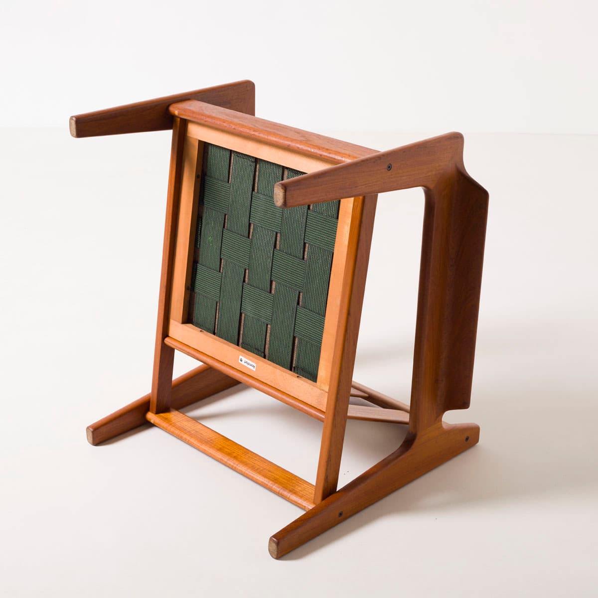 Zestaw dwóch foteli, teak beżowy, wełna beżowa, proj. A. Wahl Iversen, Komfort, Dania, lata 60. - 190663