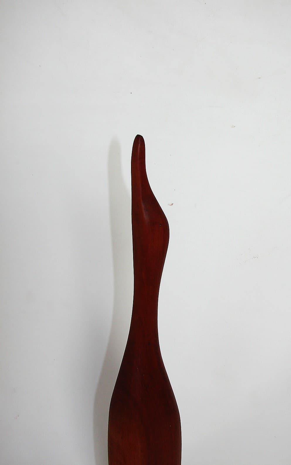 Figurka czapli, brązowy, drewno tekowe, lata 60. - 190695