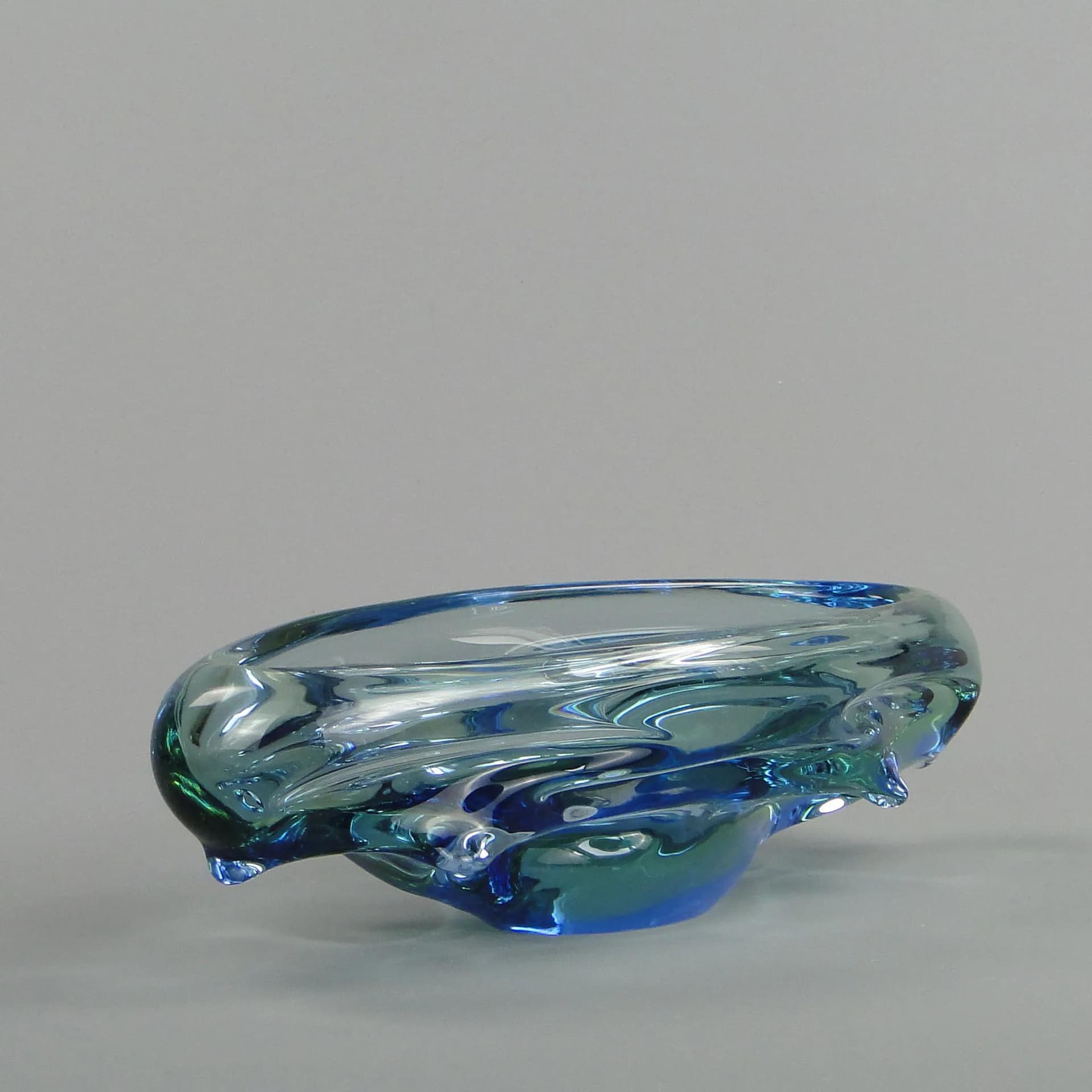 Bowl Propeller, multicolor, crystal, by J. Kotik, Czechoslovakia, 1950s - 13267