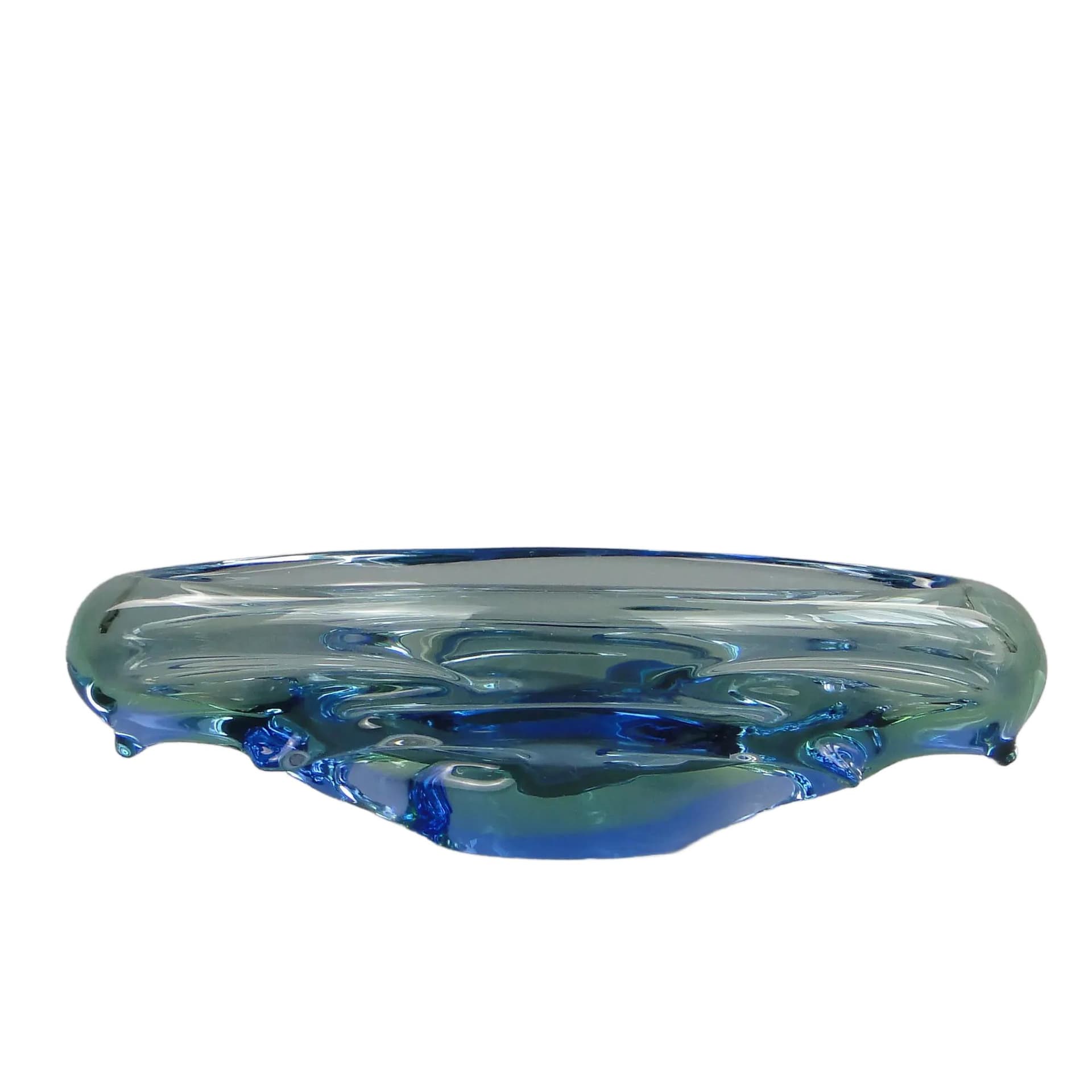 Bowl Propeller, multicolor, crystal, by J. Kotik, Czechoslovakia, 1950s