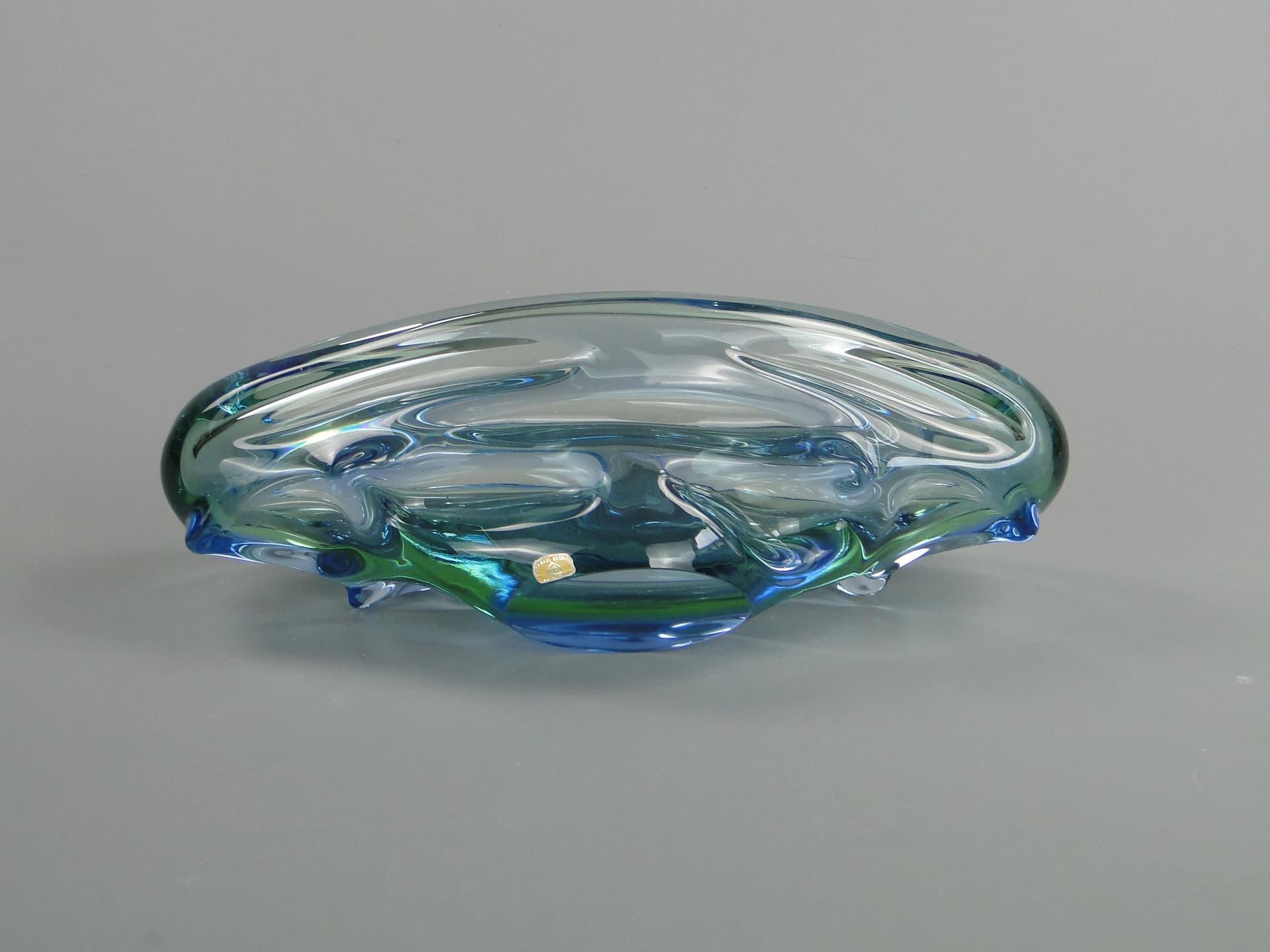 Bowl Propeller, multicolor, crystal, by J. Kotik, Czechoslovakia, 1950s - 13271