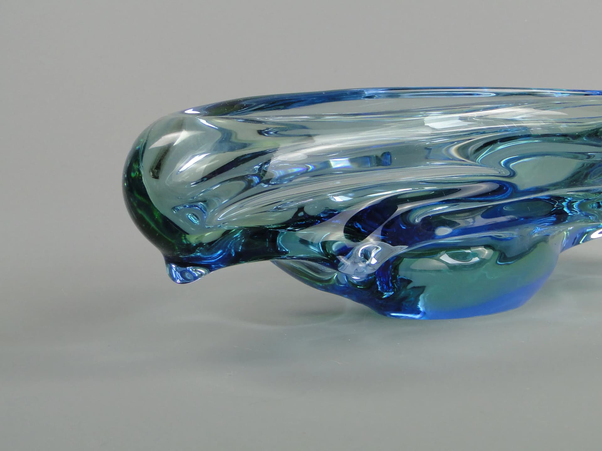 Bowl Propeller, multicolor, crystal, by J. Kotik, Czechoslovakia, 1950s - 13269