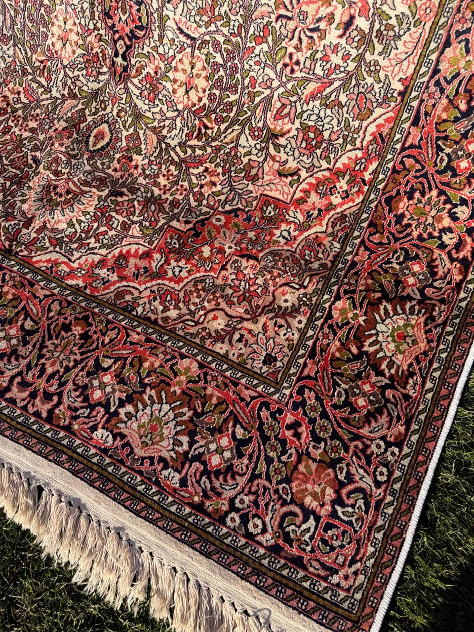 Dywan Ghoum/Qom 300x185 cm, czerwony, jedwab, Indie, lata 90. - 191006